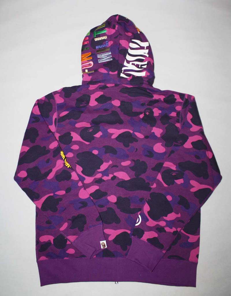 Color Camo Full Zip Bape Tiger Hoodie | Dopestudent