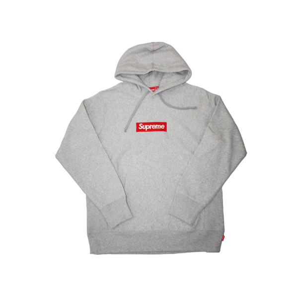 Gray Box Logo Pullover S Hoodie | Dopestudent