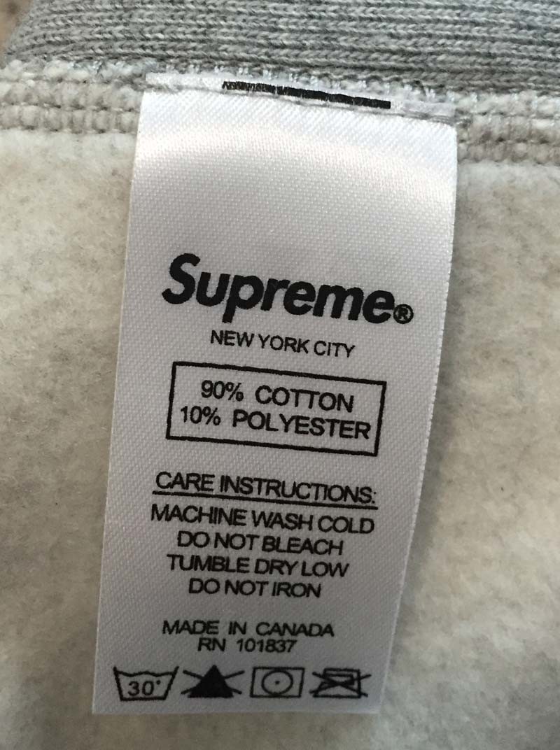 supreme hoodie label