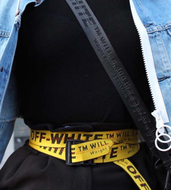 Off-White Yellow Long Belt Dopestudent