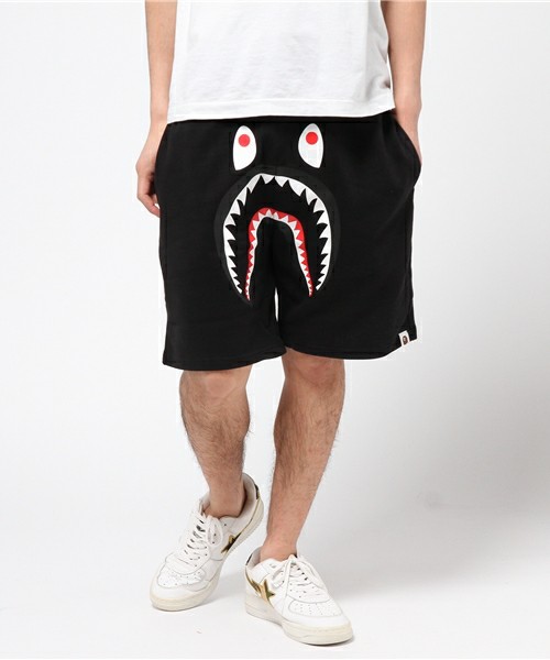 Bape Solid Black Shark Shorts | Dopestudent