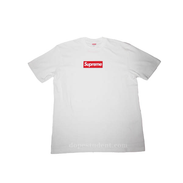 supreme t shirt white and red