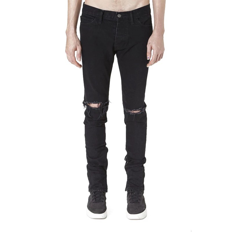 FOG Fear of God Black Ripped Jeans | Dopestudent