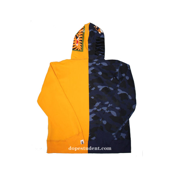 bape half tiger half shark hoodie