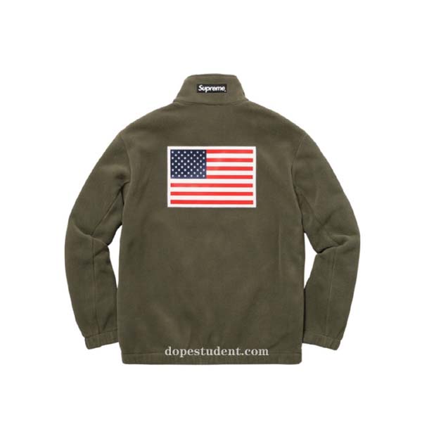 Supreme TNF Flag Fleece Jacket | Dopestudent
