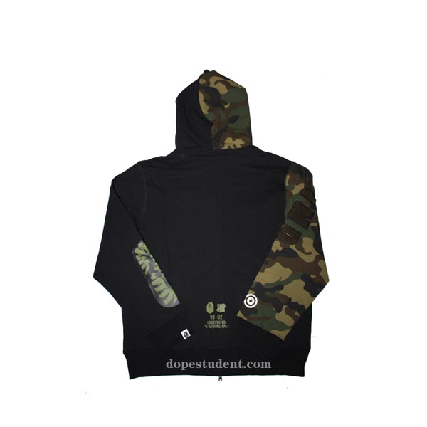 Bape Undefeated Half Camo Shark Hoodie | Dopestudent