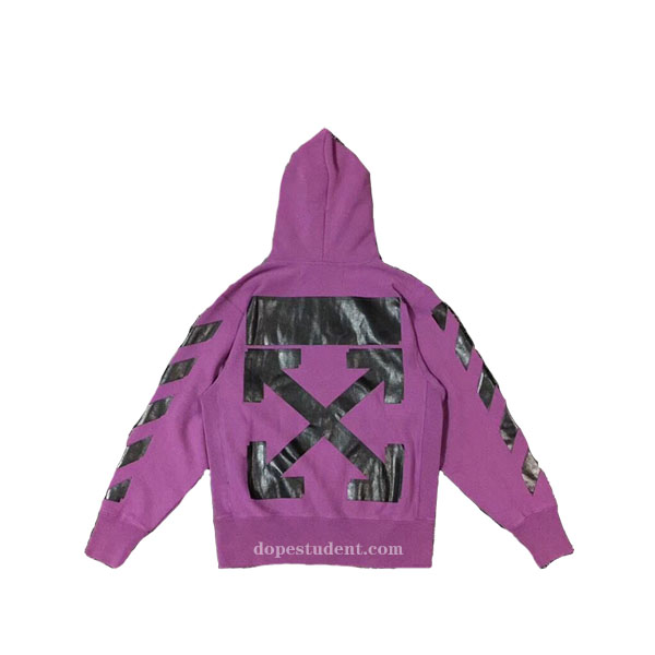 off white champion purple hoodie
