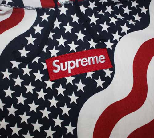 supreme hoodie american flag