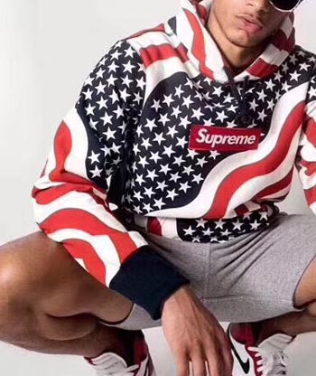 supreme flag hoodie for sale