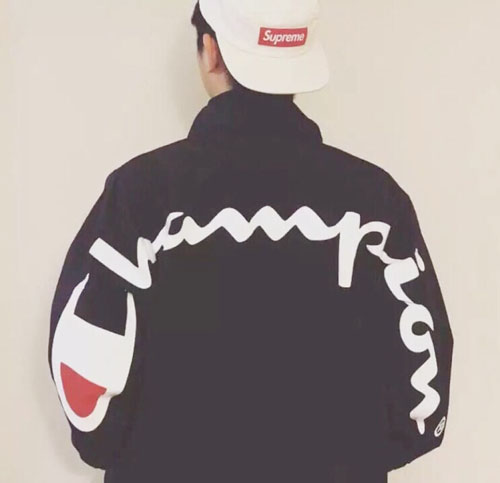 black champion supreme hoodie