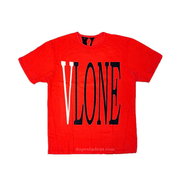 vlone shirt white and red