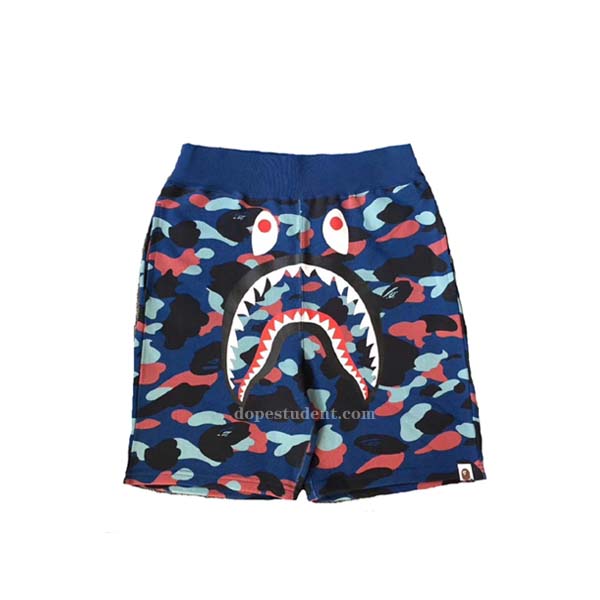 Bape Navy Pink Camo Shark Shorts | Dopestudent