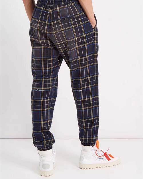 Off-White Plaid Casual Pants | Dopestudent