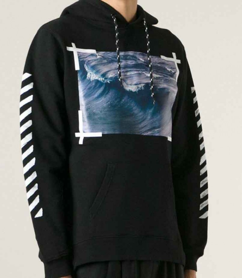 Modernisering solsikke Diplomati Off-White Wave Brush Pullover Hoodie | Dopestudent