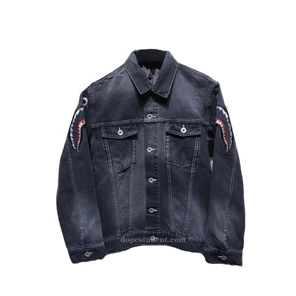 Bape Shark Denim Jean Jacket | Dopestudent