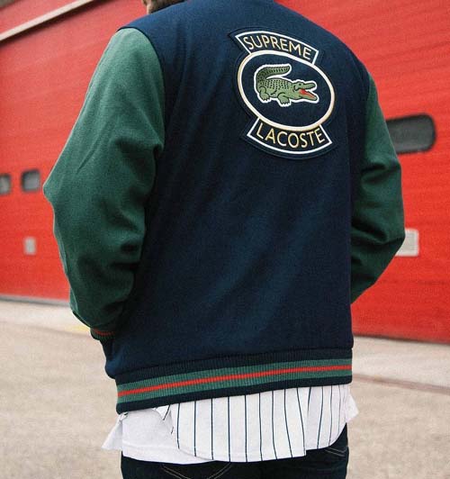 supreme x lacoste varsity jacket