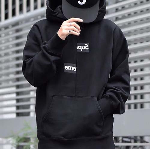 S CDG Split Box Logo Hoodie | Dopestudent