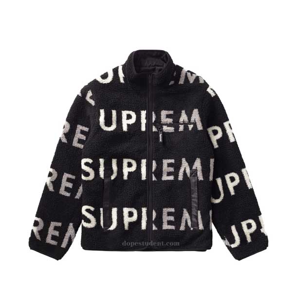 supreme fleece reversible jacket