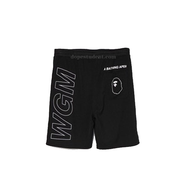 Bape Logo Black Sweat Shorts | Dopestudent
