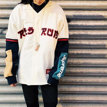 red rum baseball jersey supreme