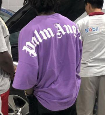 purple palm angels shirt