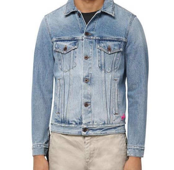 Off White Graffiti Denim Jean Jacket Dopestudent