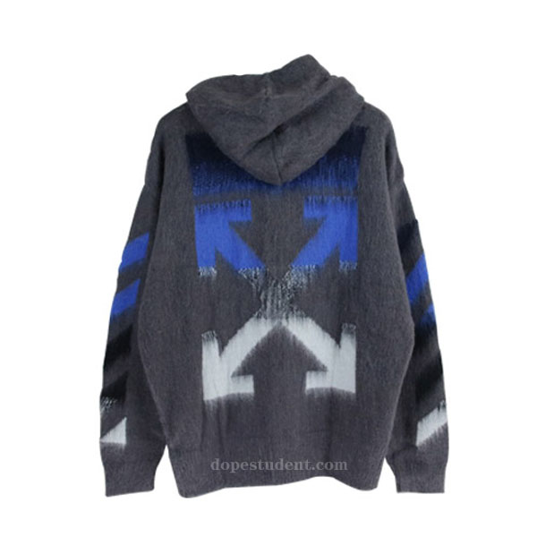 Off-White Arrow Mohair Knit Hoodie | Dopestudent