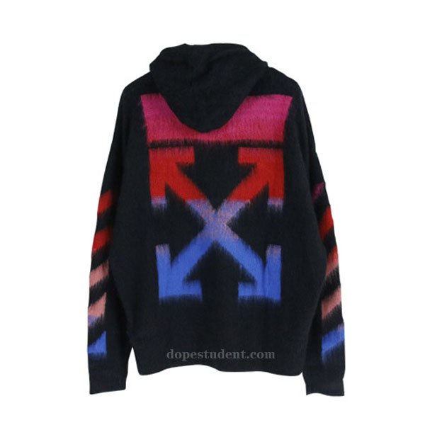 Off-White Arrow Mohair Knit Hoodie