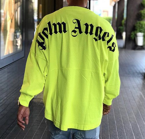 lime green palm angels shirt