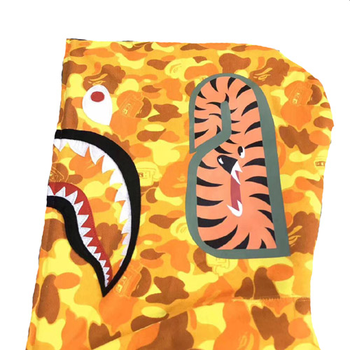 Orange Camo Bape PUBG Shark Hoodie | Dopestudent