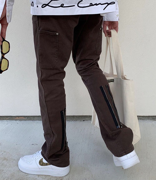 Vujade Zipper Slim Cargo Pants | Dopestudent