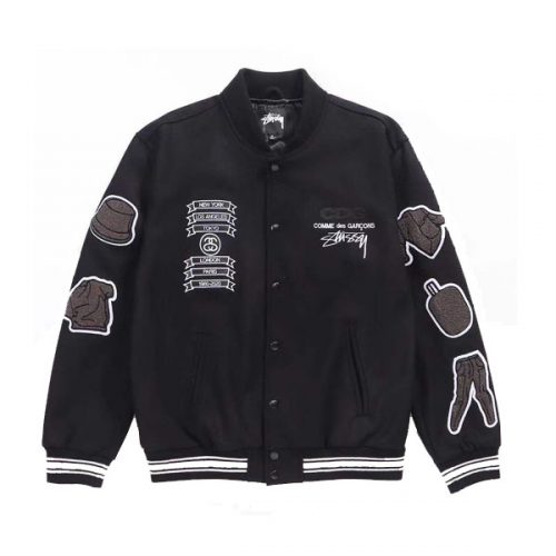 Stussy CDG Collection Varsity Jacket | Dopestudent